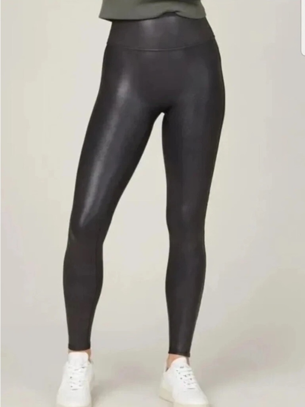 SPANX Faux Leather Leggings Small EUC